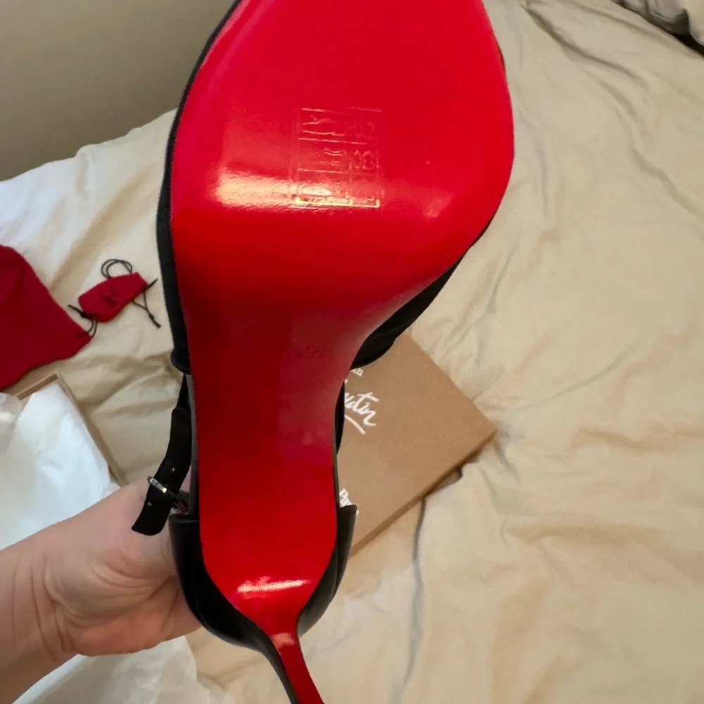 Christian Louboutin Mariacar Mesh Red Sole Platform Sandals size 8.5 - Picture 5 of 7